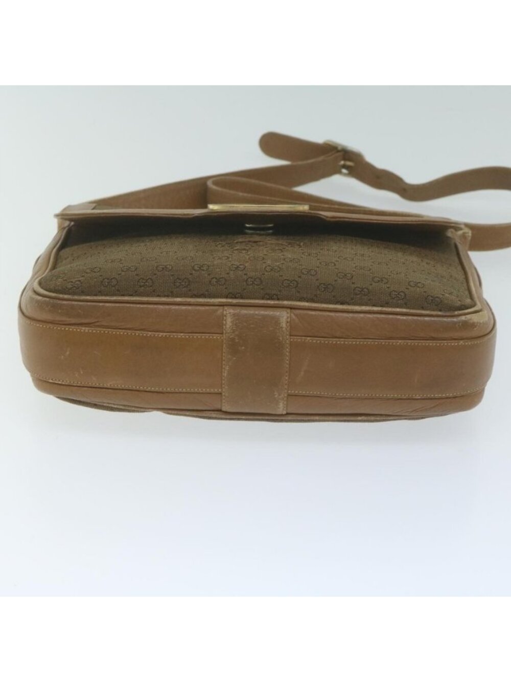 Authentic GUCCI Micro GG Canvas Shoulder Bag Beige Brown - Picture 2 of 16